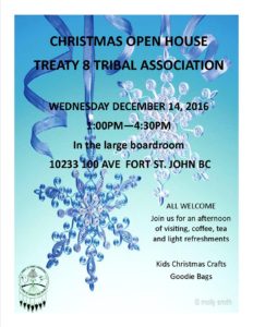 Christmas Open House @ Treaty 8 Tribal Association | Fort Saint John | British Columbia | Canada