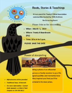 Gathering/Storytelling Workshop @ Treaty 8 Tribal Association